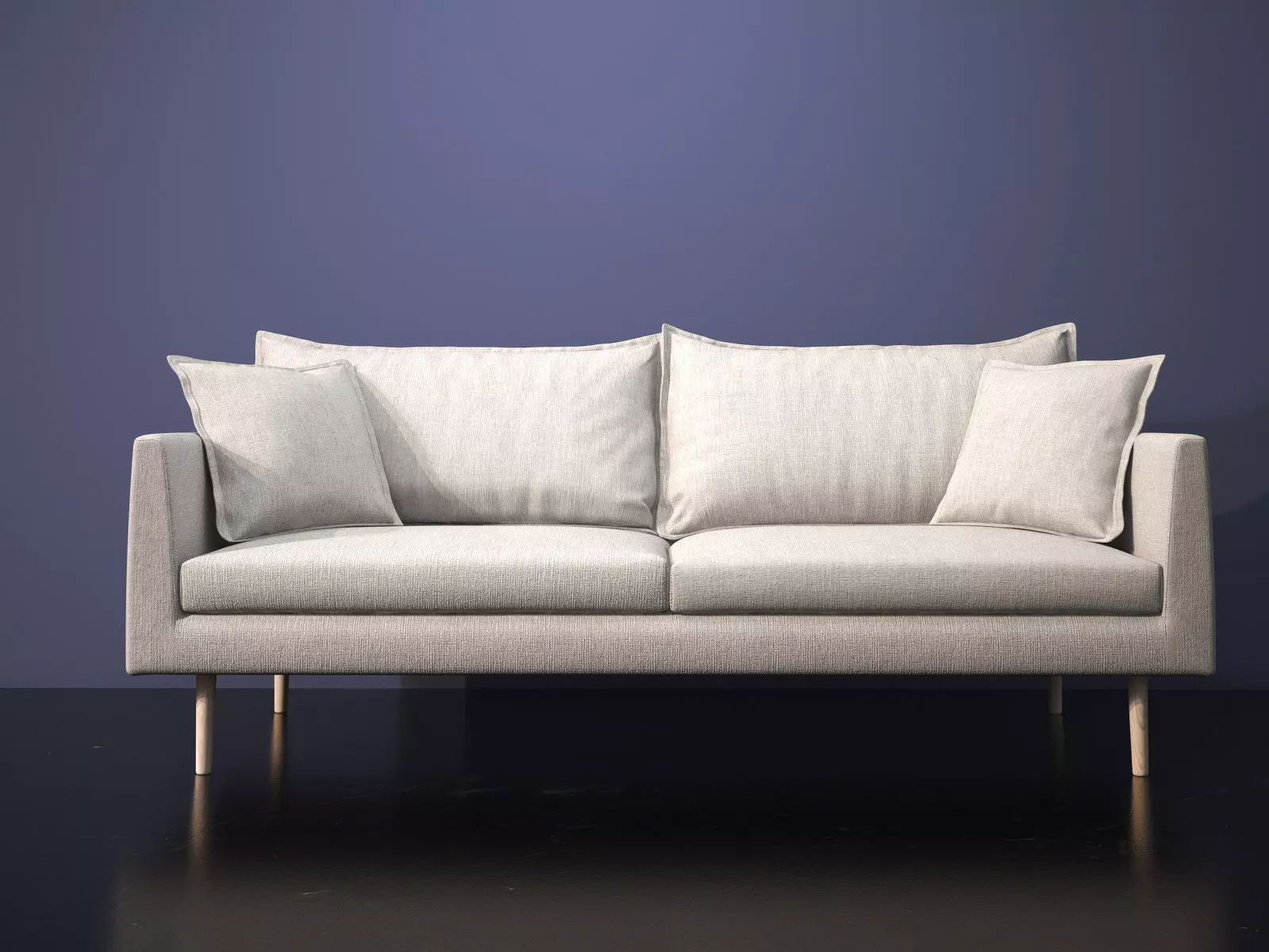 Wilhelm sofa with legs 3D model_2