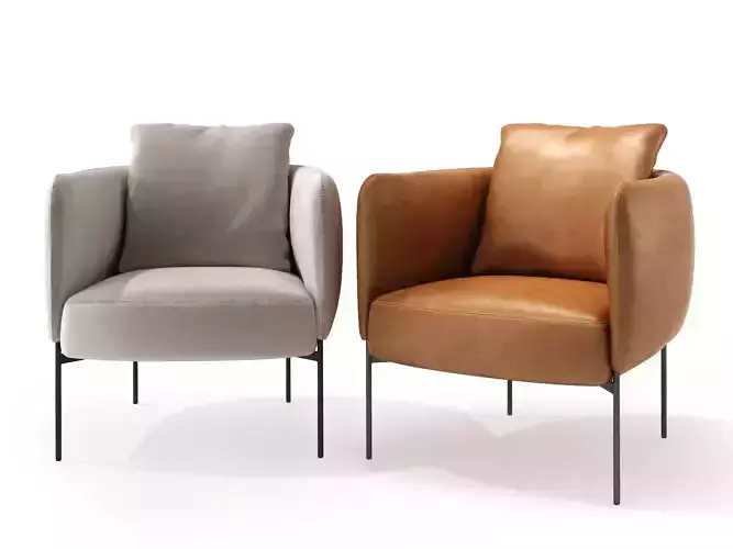 Bonnet chair with legs and upholstered seat