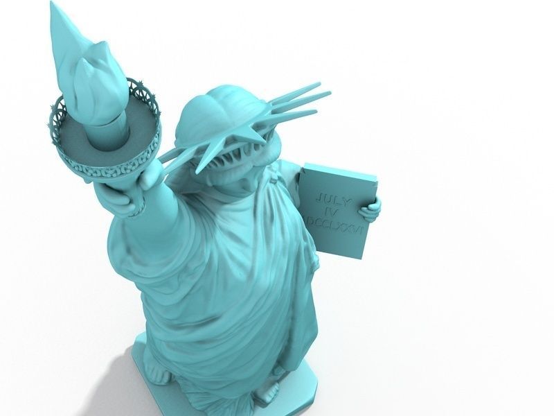 3D Printable - Statue of Liberty 3D print model_4