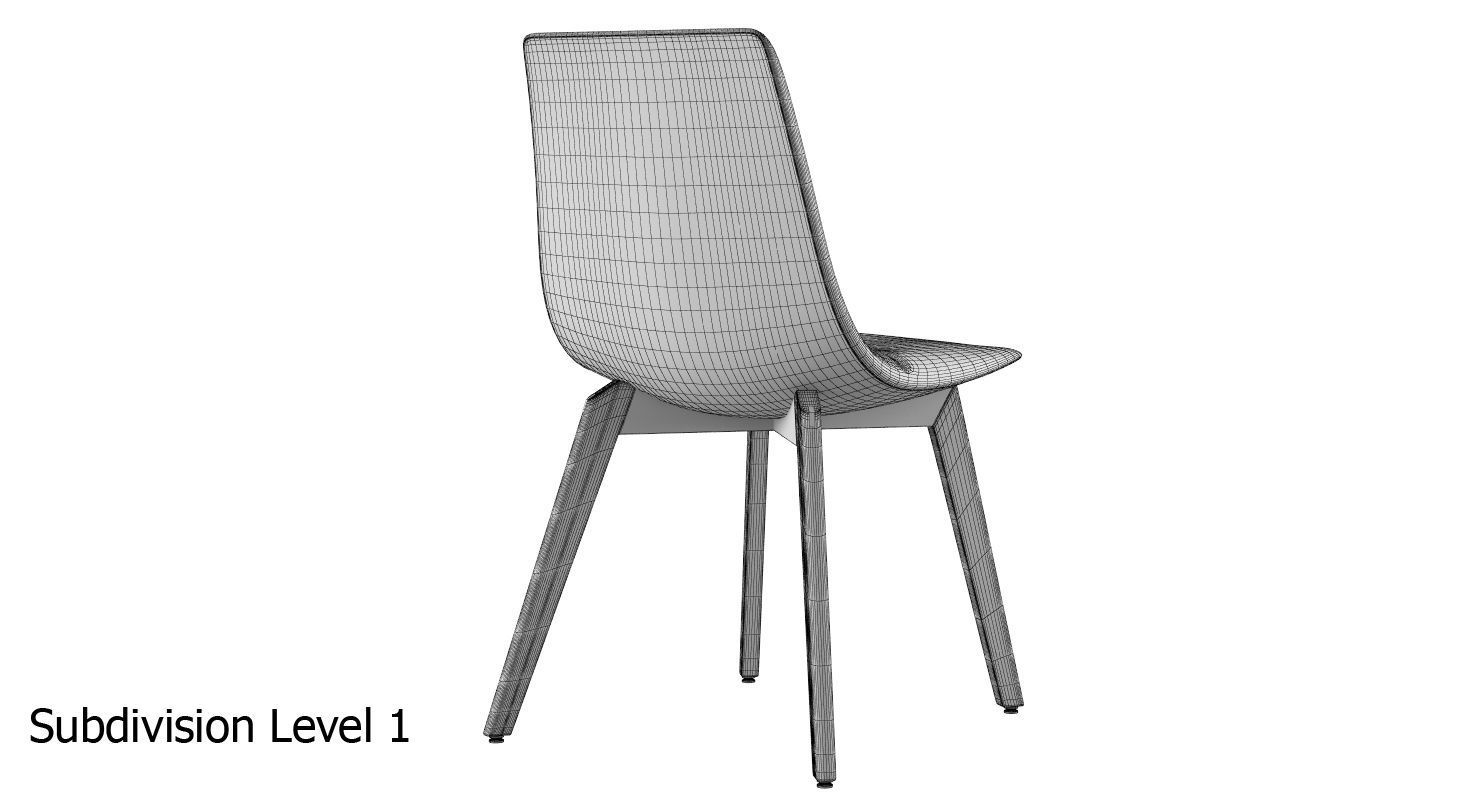 Lui Chair Team 7 - 2 3D model_10