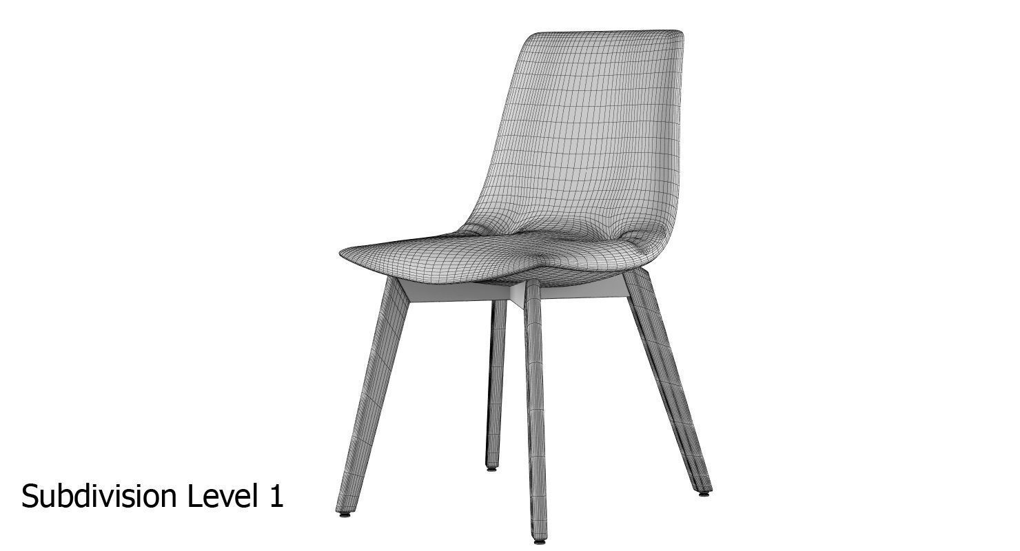 Lui Chair Team 7 - 2 3D model_8