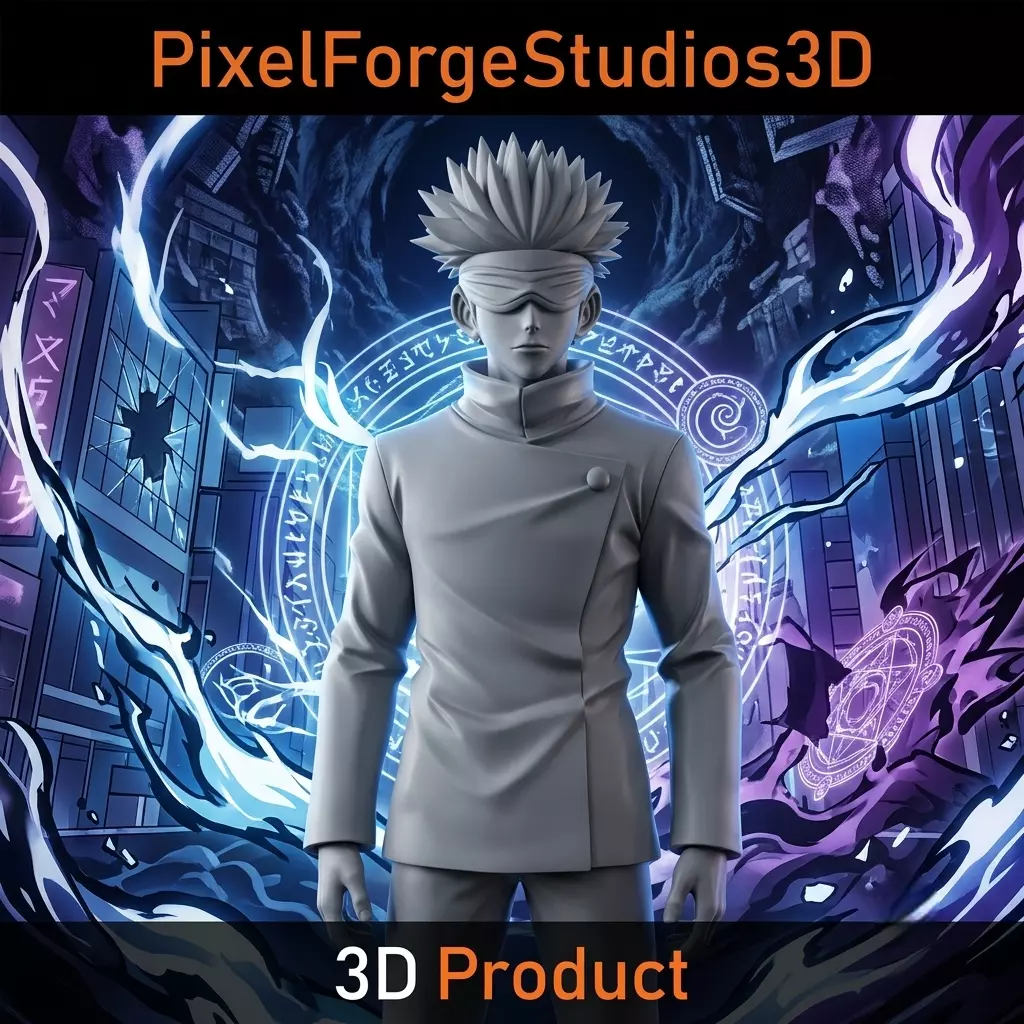 Satoru Gojo Jujutsu Kaisen Premium 3D Printable Figure STL 3MF 3D print model