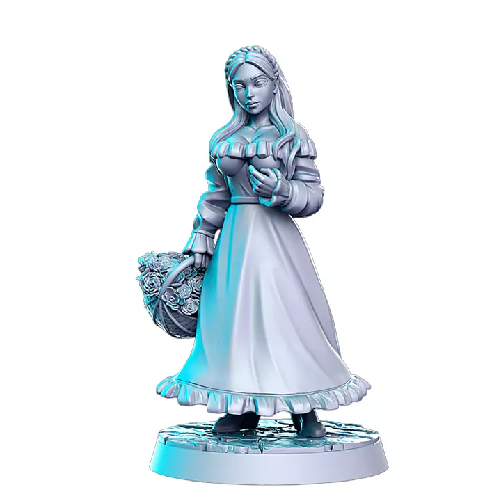 Fiora Flower Girl X - Scale Tabletop Model 3D print model