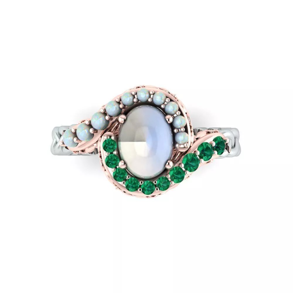 Oval Rainbow Twist Ring 3DM 3D print model