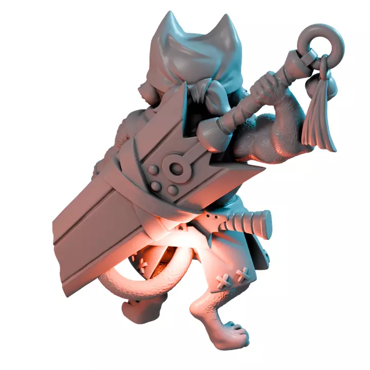 Morley Wandering Cat Warrior VI - Heroic Scale Miniature 3D print model