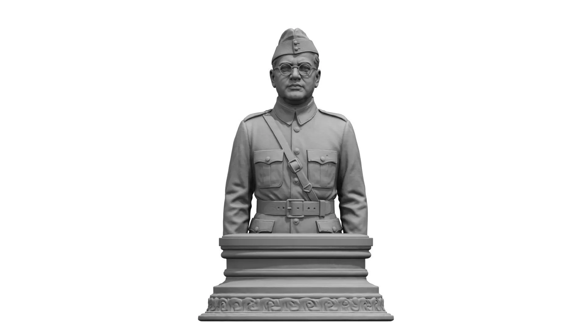 nethaji subash chandra bose statue 3D model