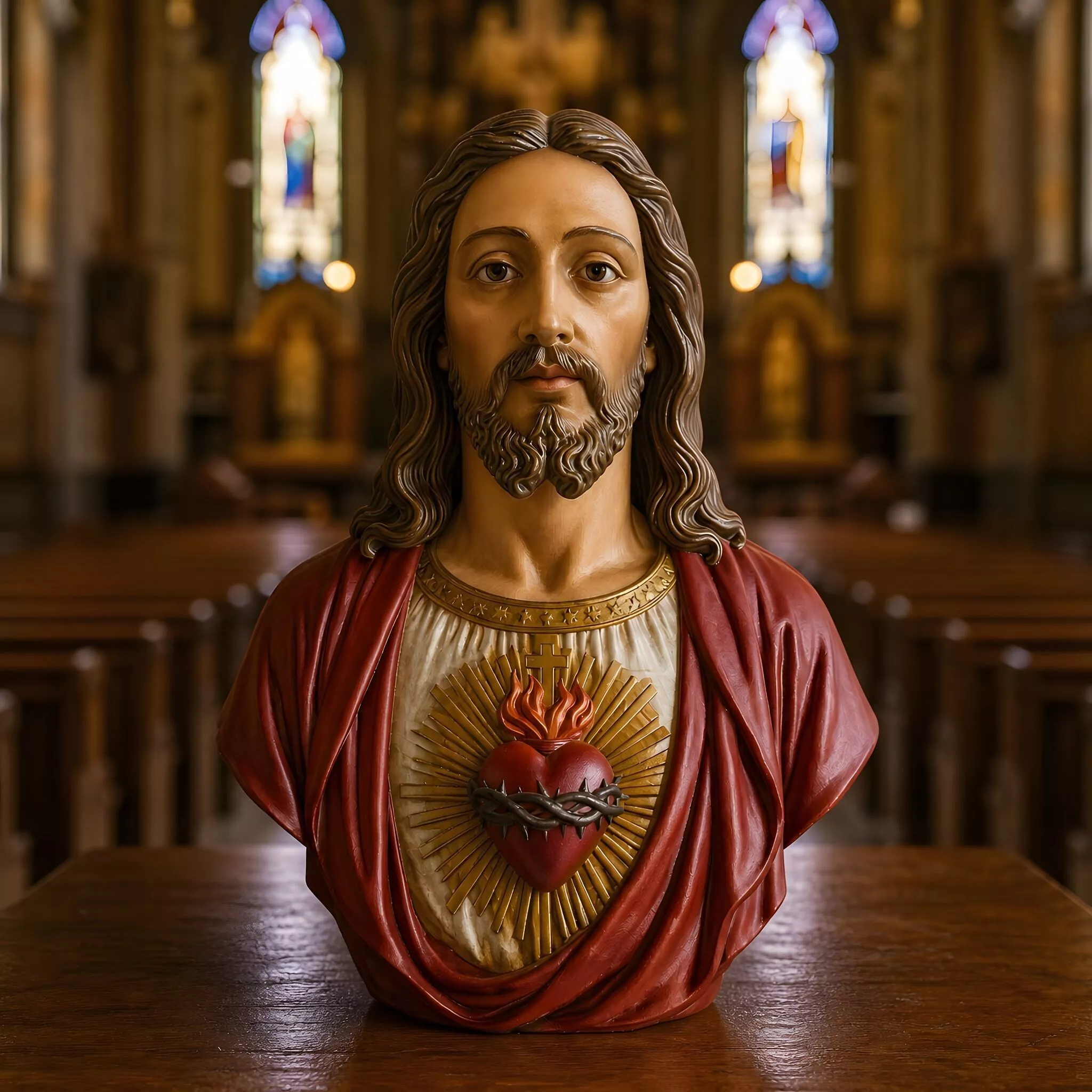 Sacred Heart Jesus Bust 3D Print Model 3D print model