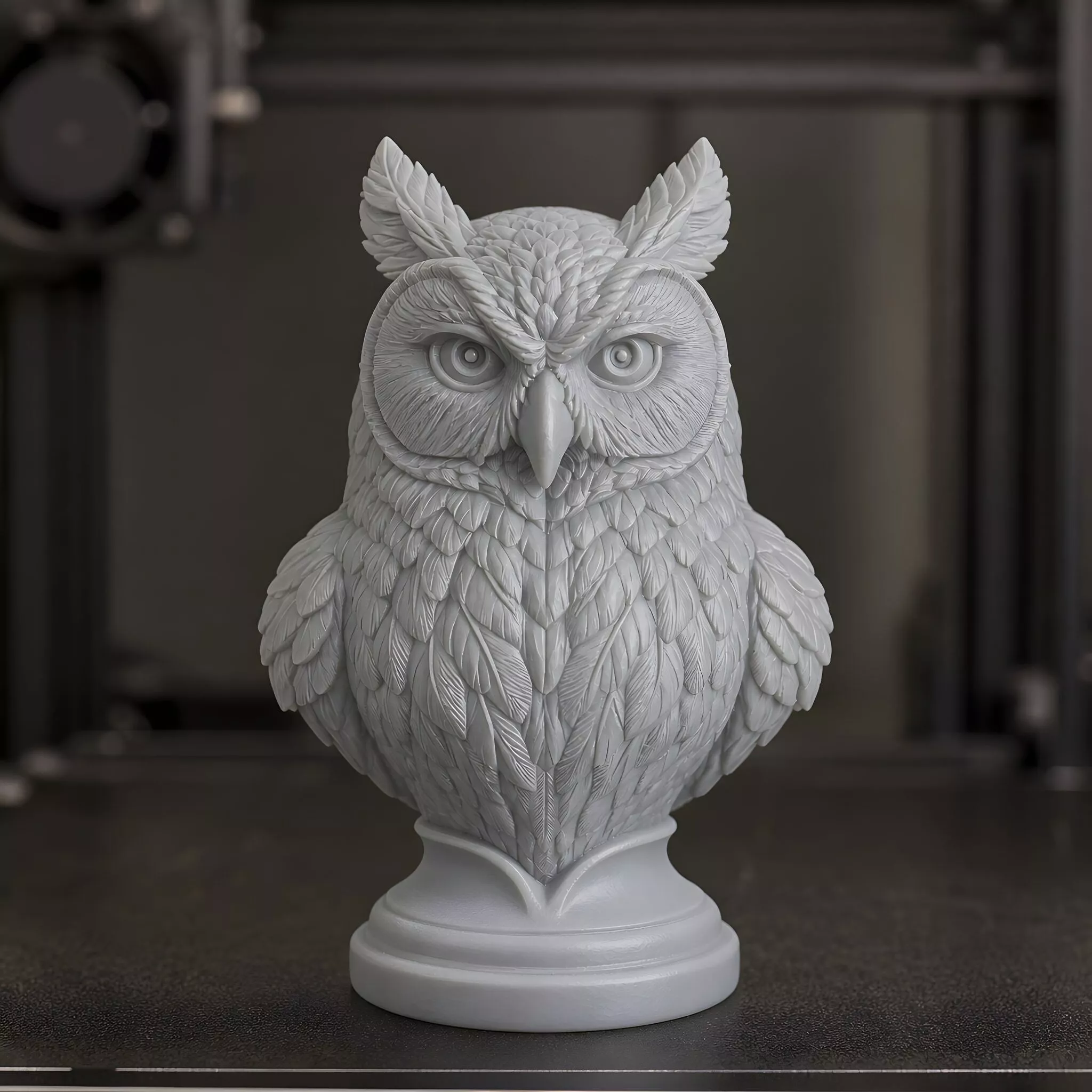 Horned Owl Guardian Bust 3D Print Model 3D print model