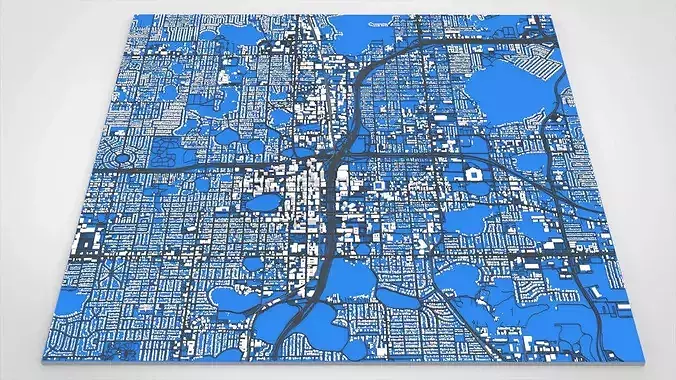 Cityscape Orlando Florida USA 3D model 2
