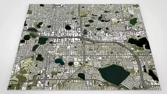 Cityscape Orlando Florida USA 3D model 3