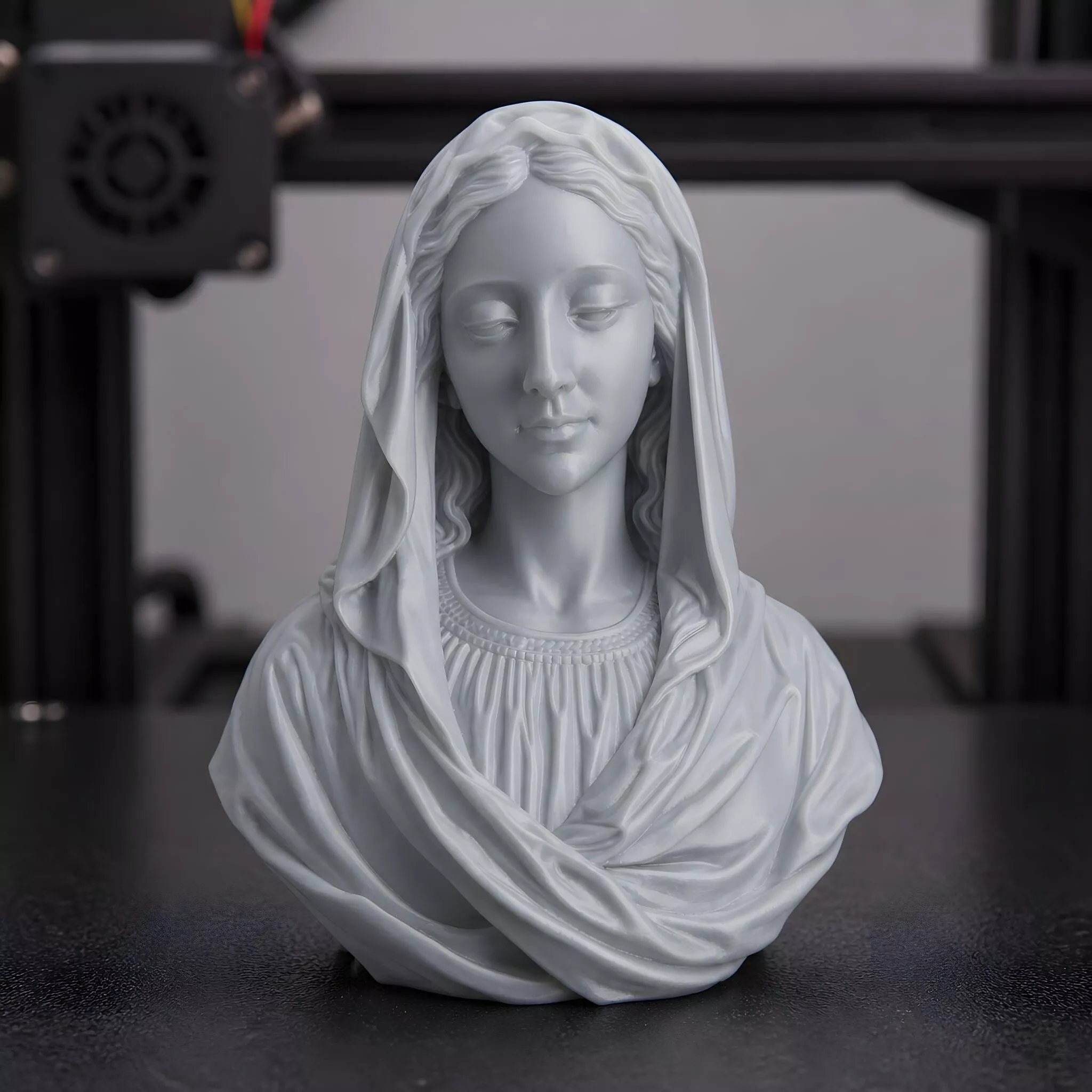 Virgin Mary Bust Catholic Saint 3D Print Model 3D print model