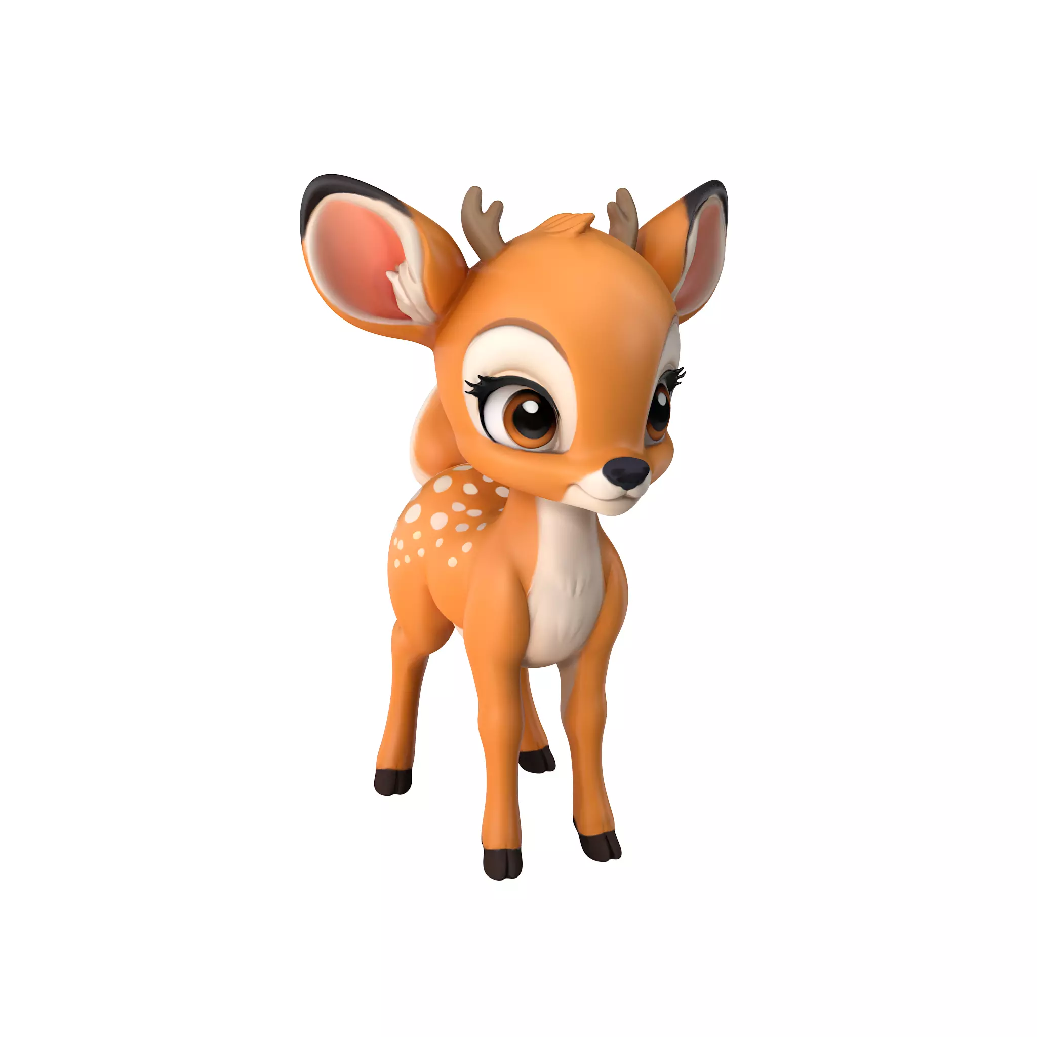 Baby Deer Fawn Cartoon 3D model