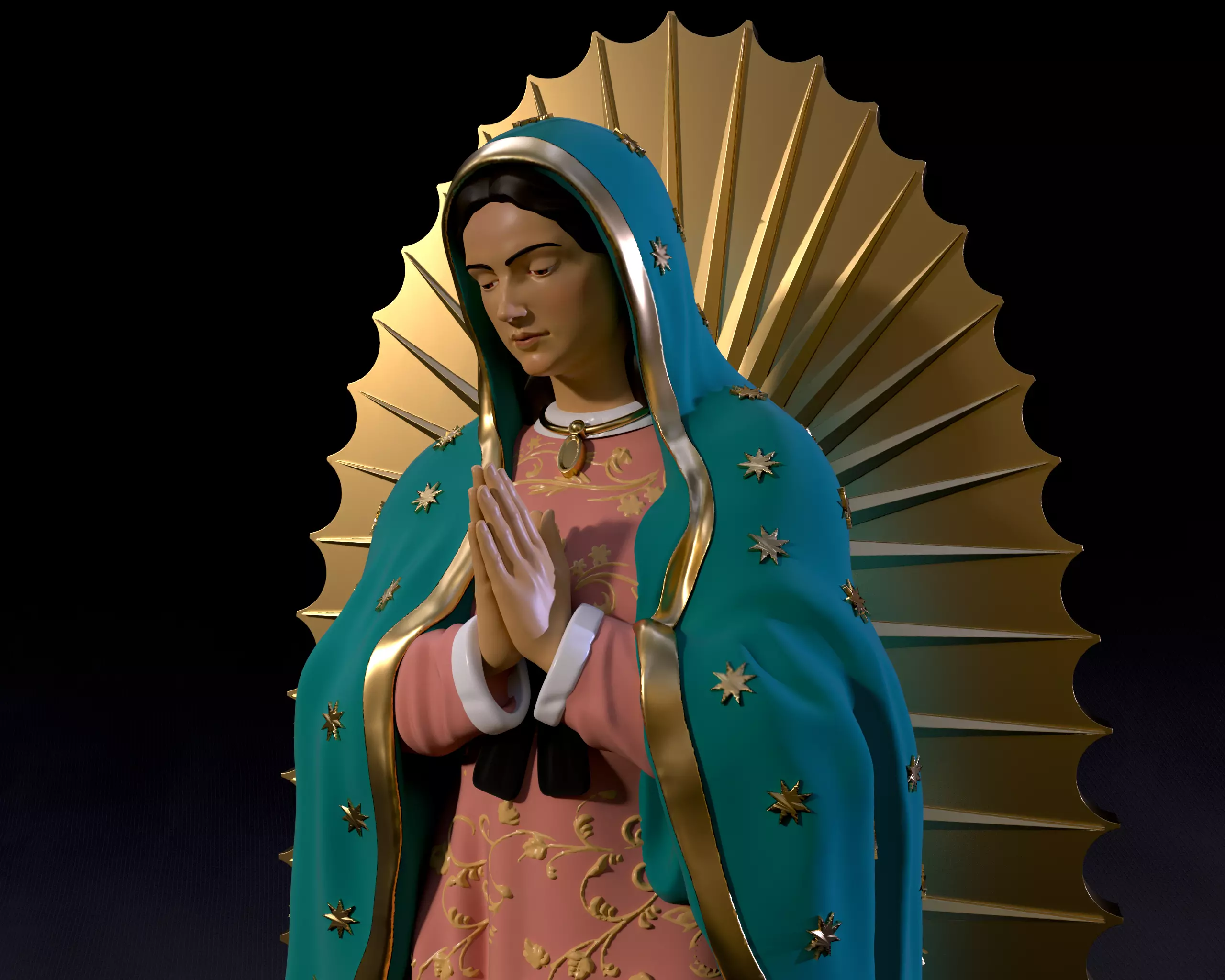 Our Lady of Guadalupe STL for 3D Printing 3D print model