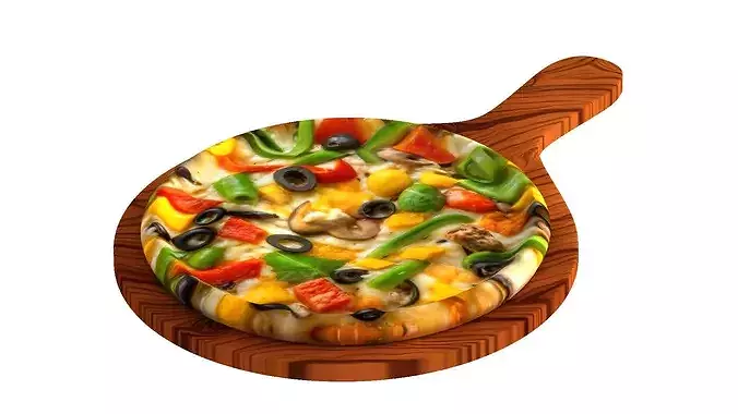 Vegitable Pizza 3D model