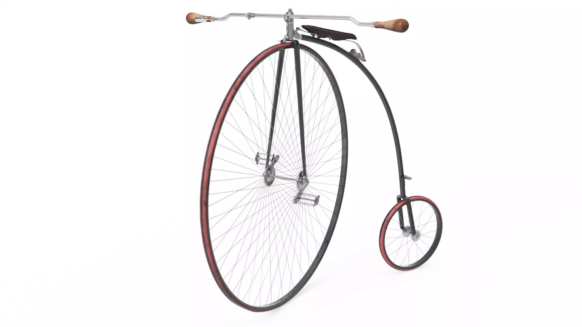 Antique High Wheeler Rigged for Maya 3D model