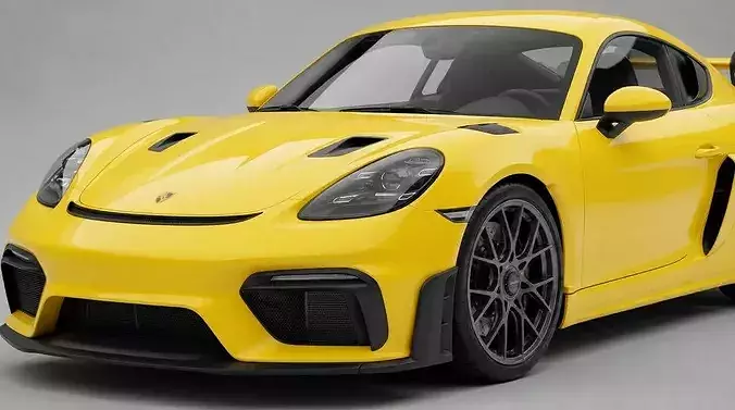  Porsche 718 Cayman GT4 RS Low Poly 3D Model