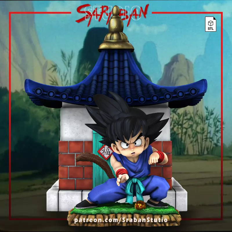 Goku Kid House STL File For 3D Printing 3D print model