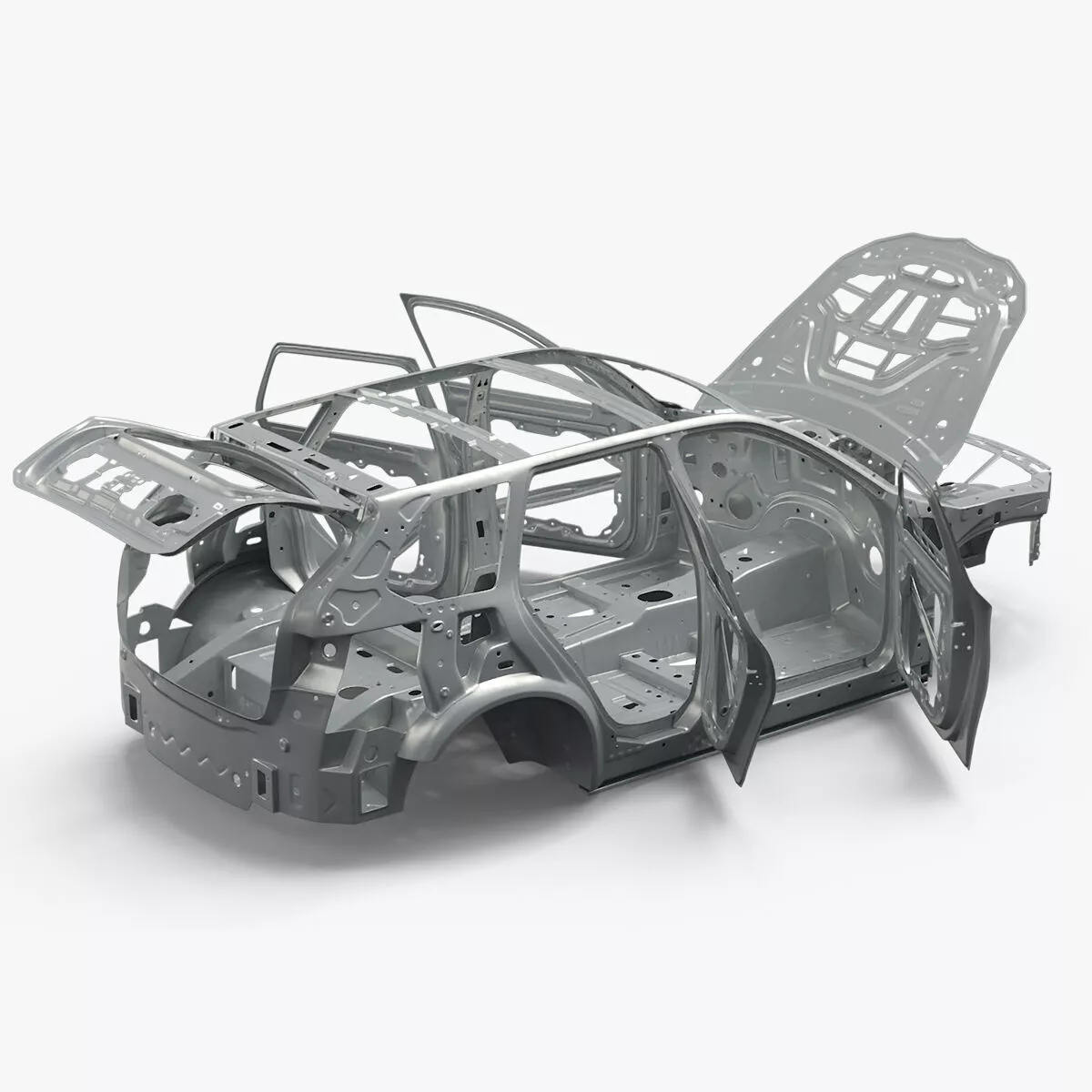 SUV Car Chassis Structure Rigged for Maya 3D model