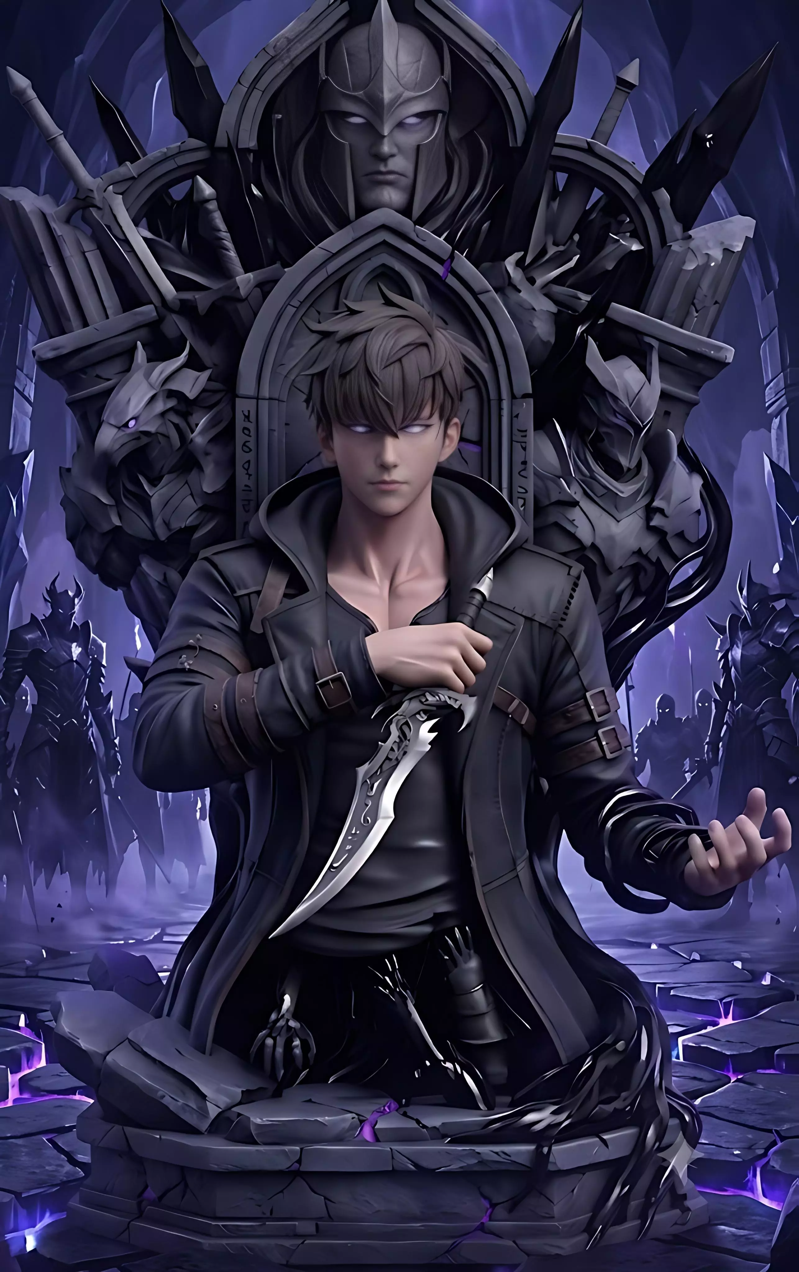 Sung Jinwoo Shadow Monarch STL Statue Resin 3D Print 3D print model