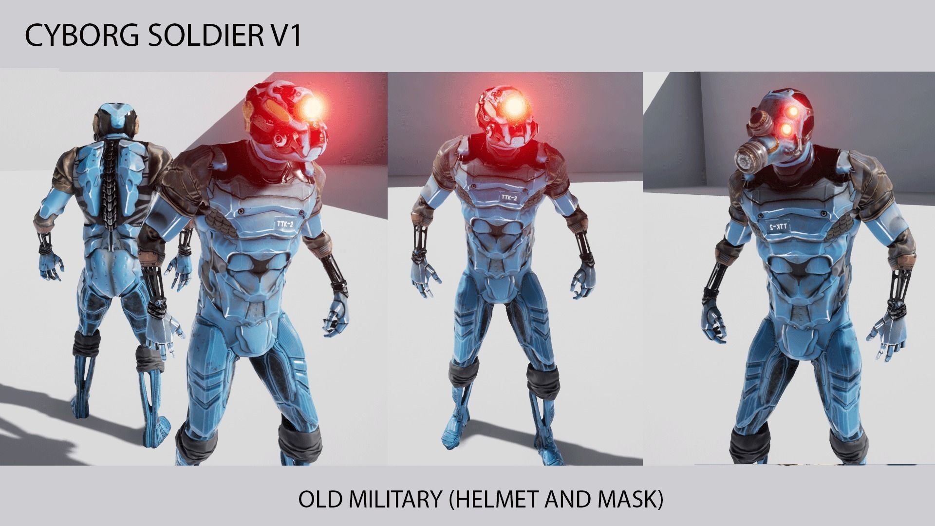 Cyborg Soldier V1 ue4 asset 3D model_4