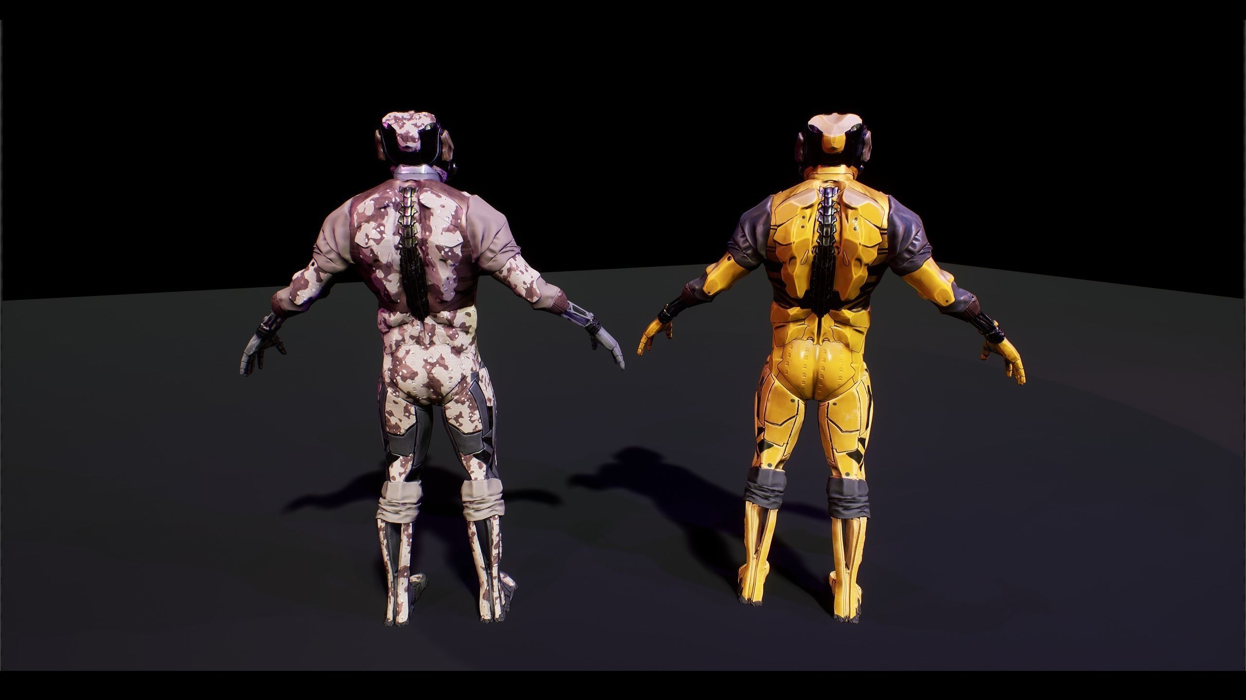 Cyborg Soldier V1 ue4 asset 3D model_11