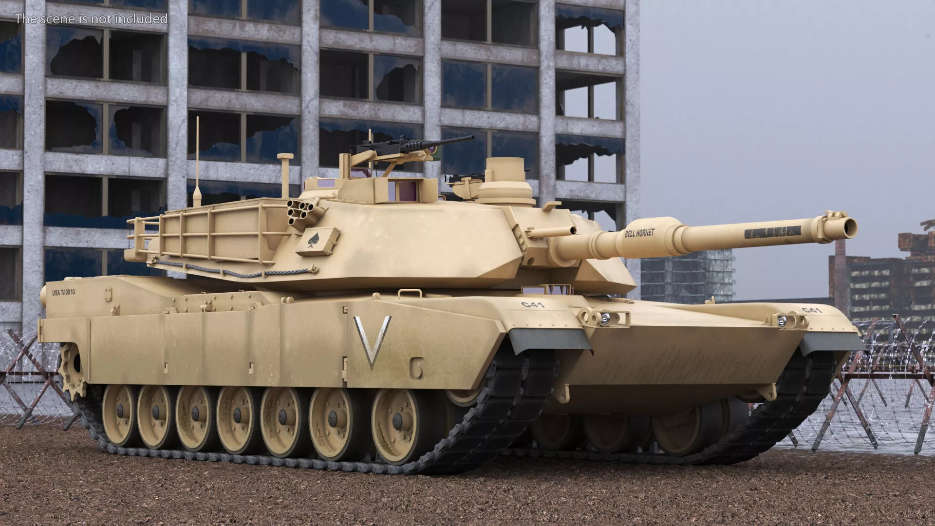 Abrams Battle Tank Rigged 3D model