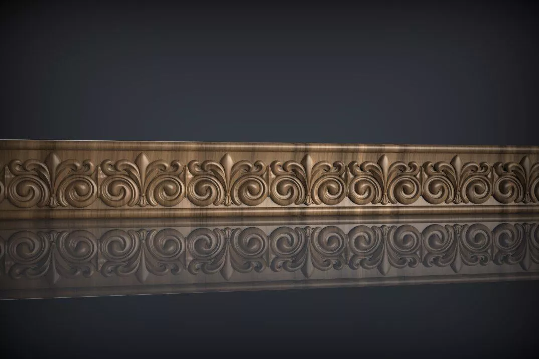 Classical Spiral Scroll Cornice STL 3D model