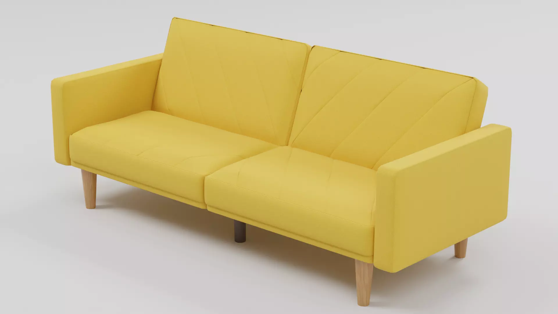 Mid-Century Futon Sofa Bed 01 Low-poly 3D model
