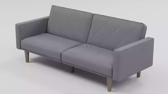 Mid-Century Futon Sofa Bed 02