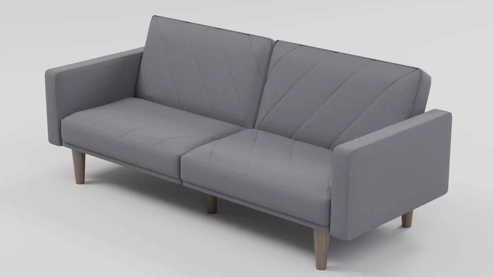 Mid-Century Futon Sofa Bed 02 Low-poly 3D model