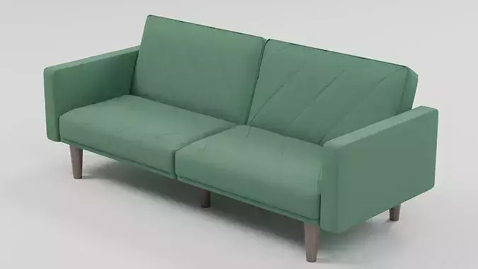 Mid-Century Futon Sofa Bed 03