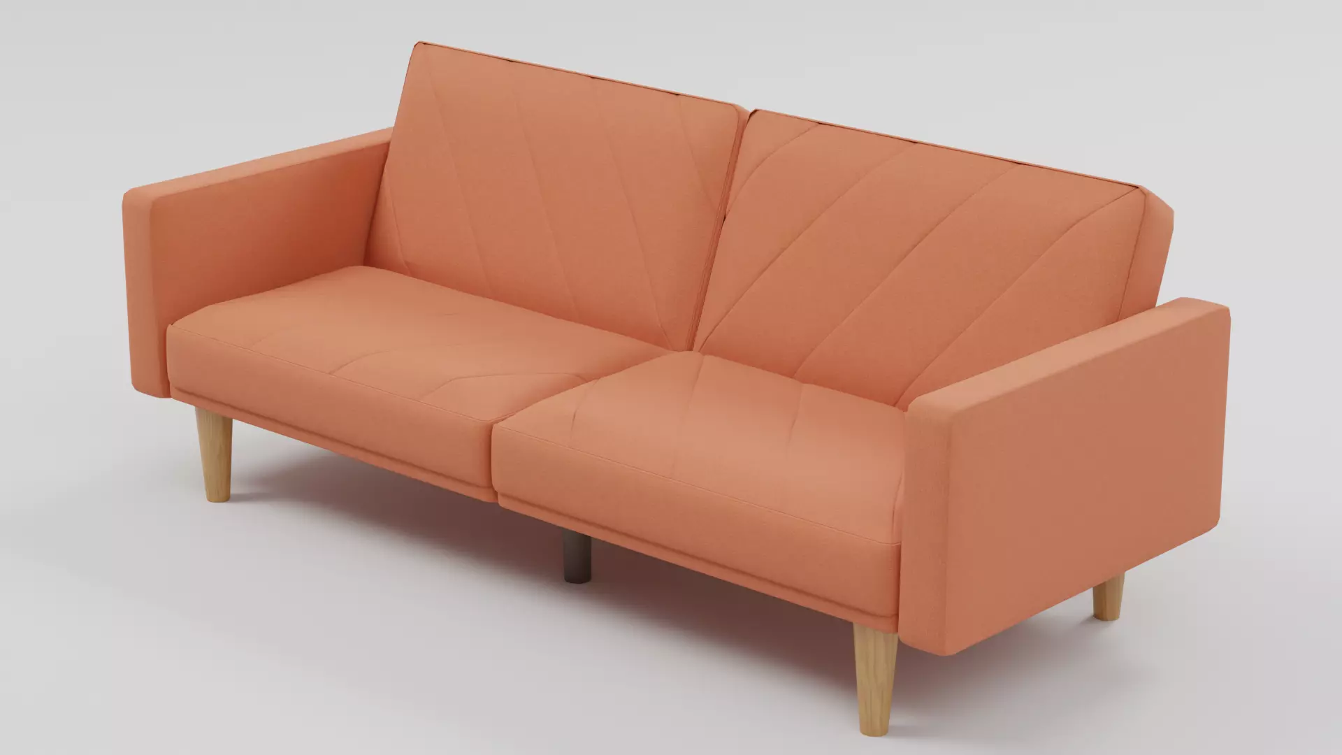 Mid-Century Futon Sofa Bed 04 Low-poly 3D model
