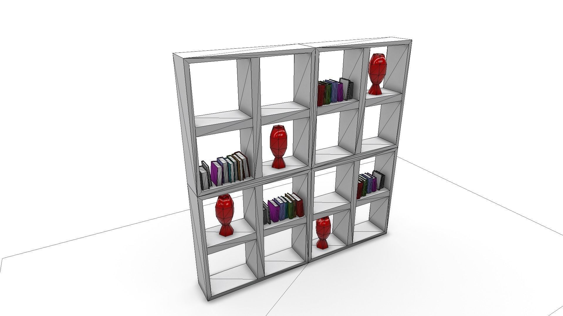 All furniture lightmapped SHC Quickoffice Low-poly 3D model_68