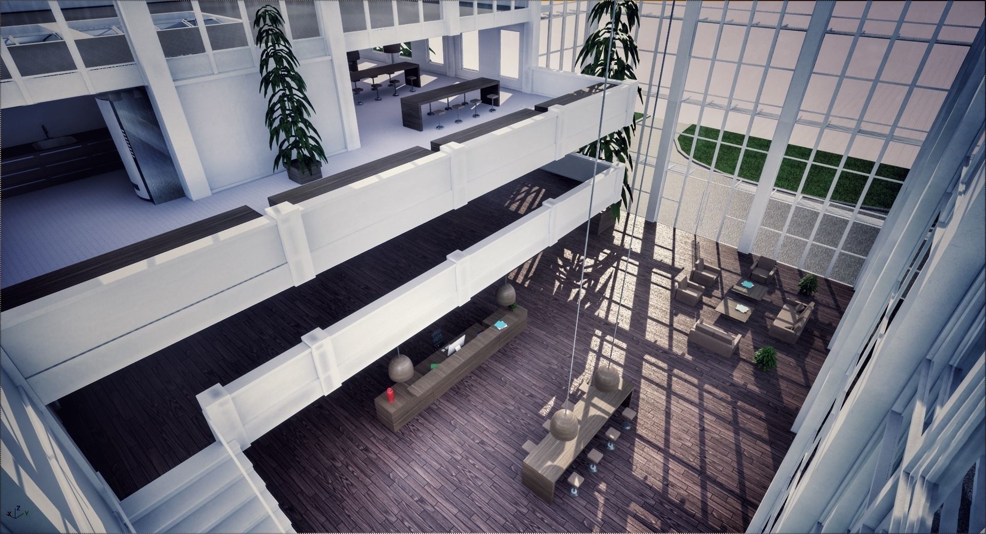 All furniture lightmapped SHC Quickoffice Low-poly 3D model_12