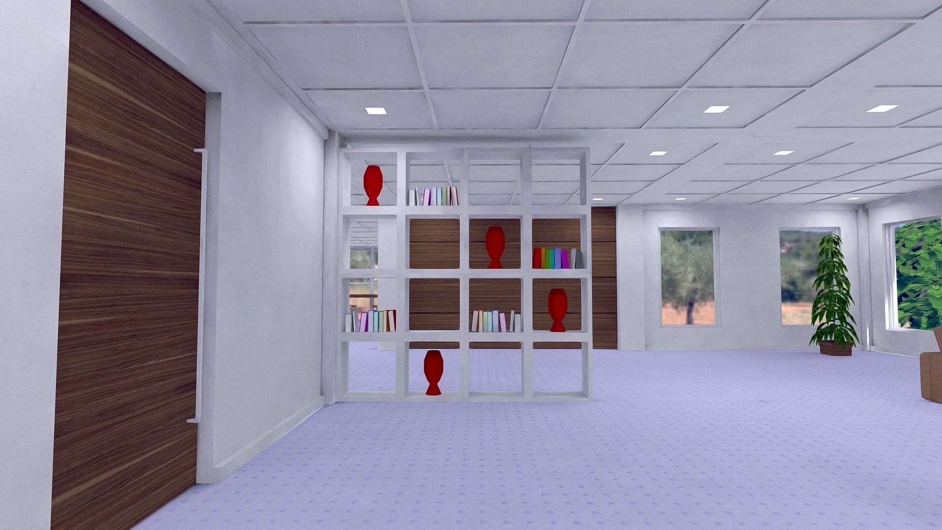 All furniture lightmapped SHC Quickoffice Low-poly 3D model_193