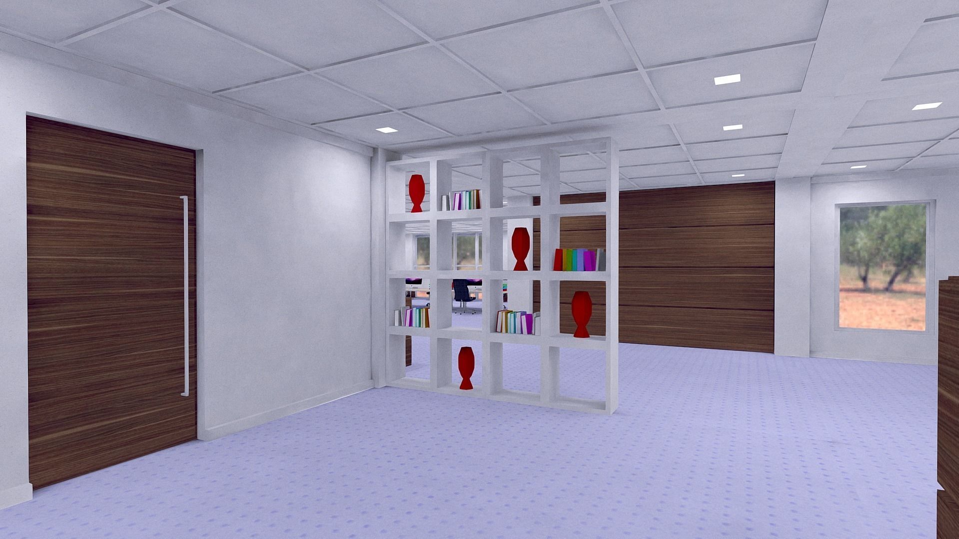 All furniture lightmapped SHC Quickoffice Low-poly 3D model_70