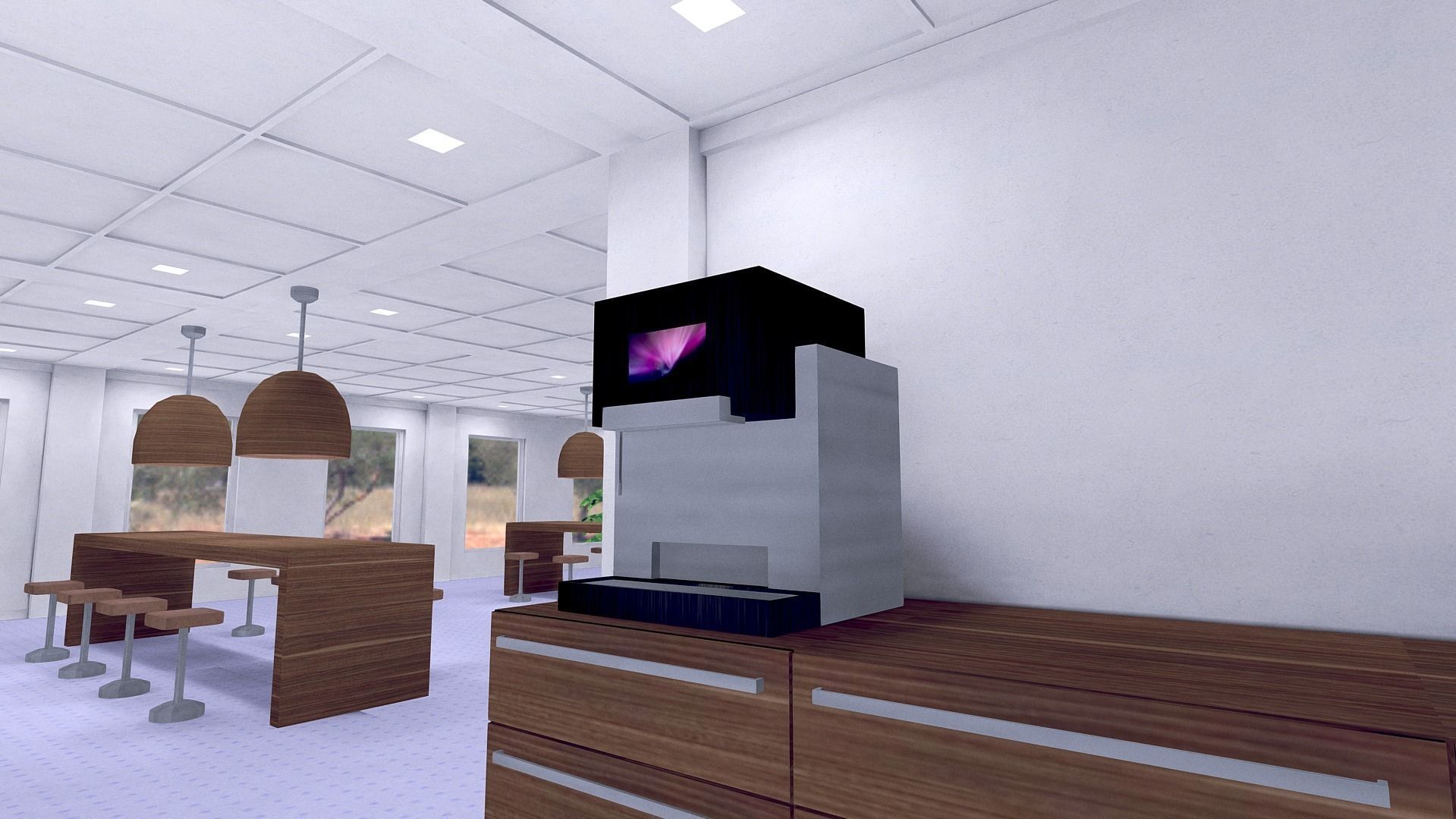 All furniture lightmapped SHC Quickoffice Low-poly 3D model_42