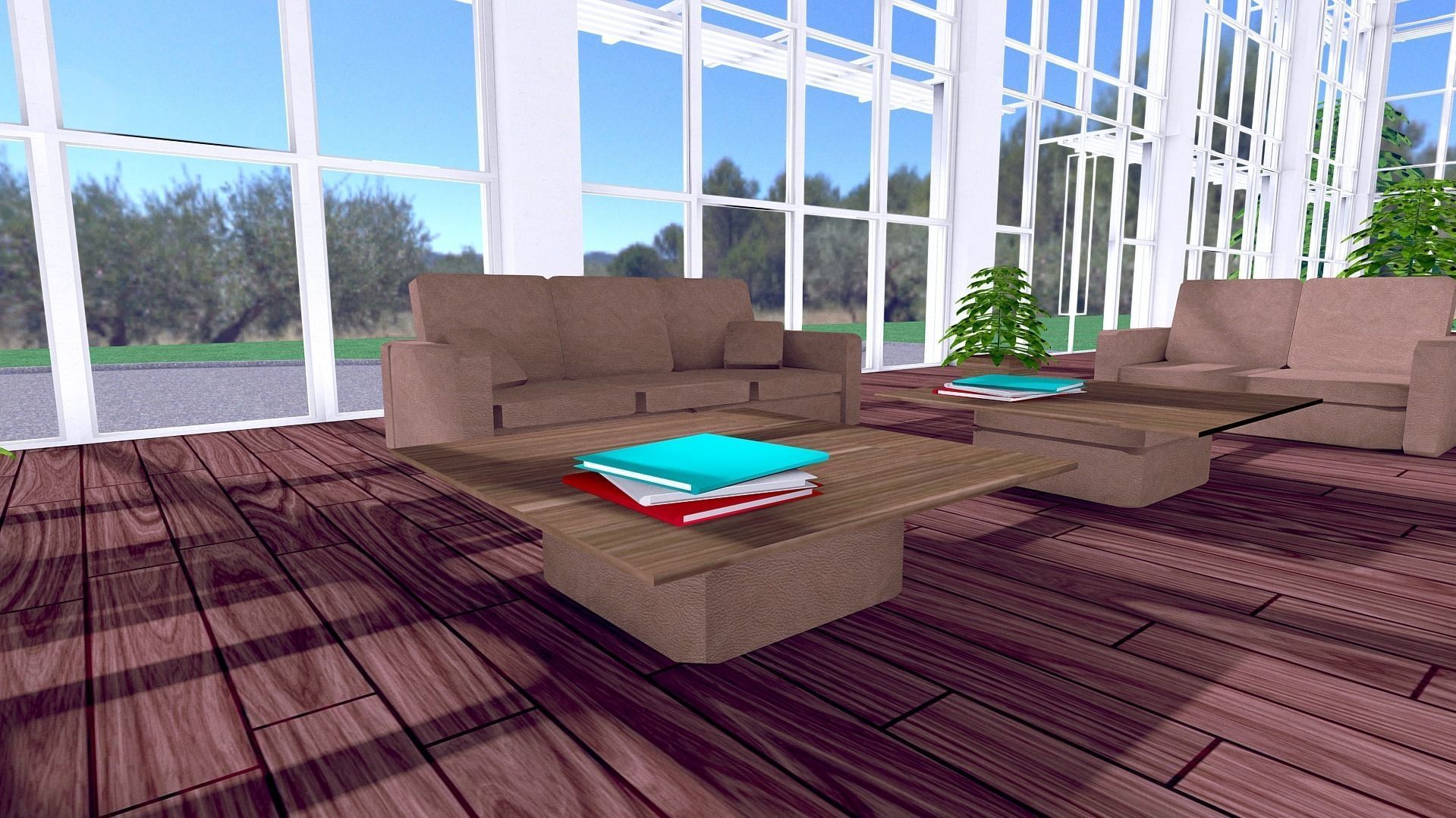 All furniture lightmapped SHC Quickoffice Low-poly 3D model_153
