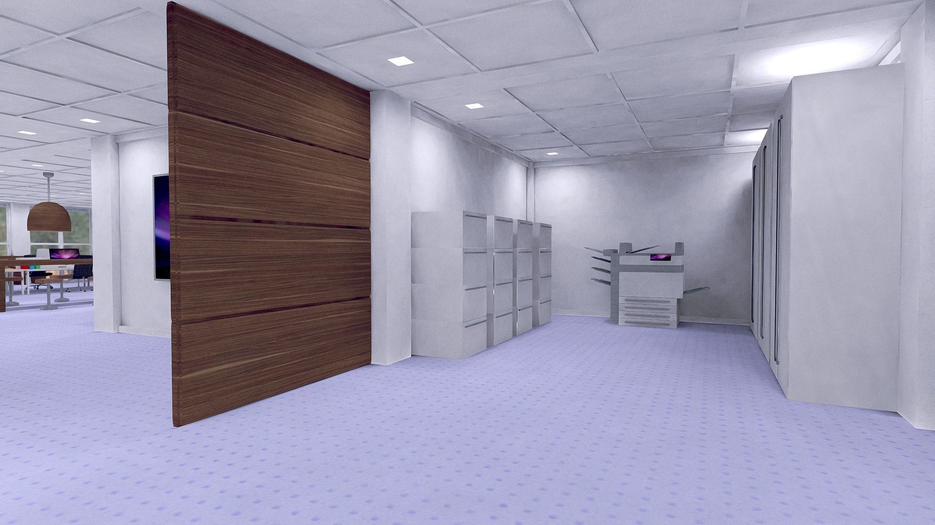 All furniture lightmapped SHC Quickoffice Low-poly 3D model_94