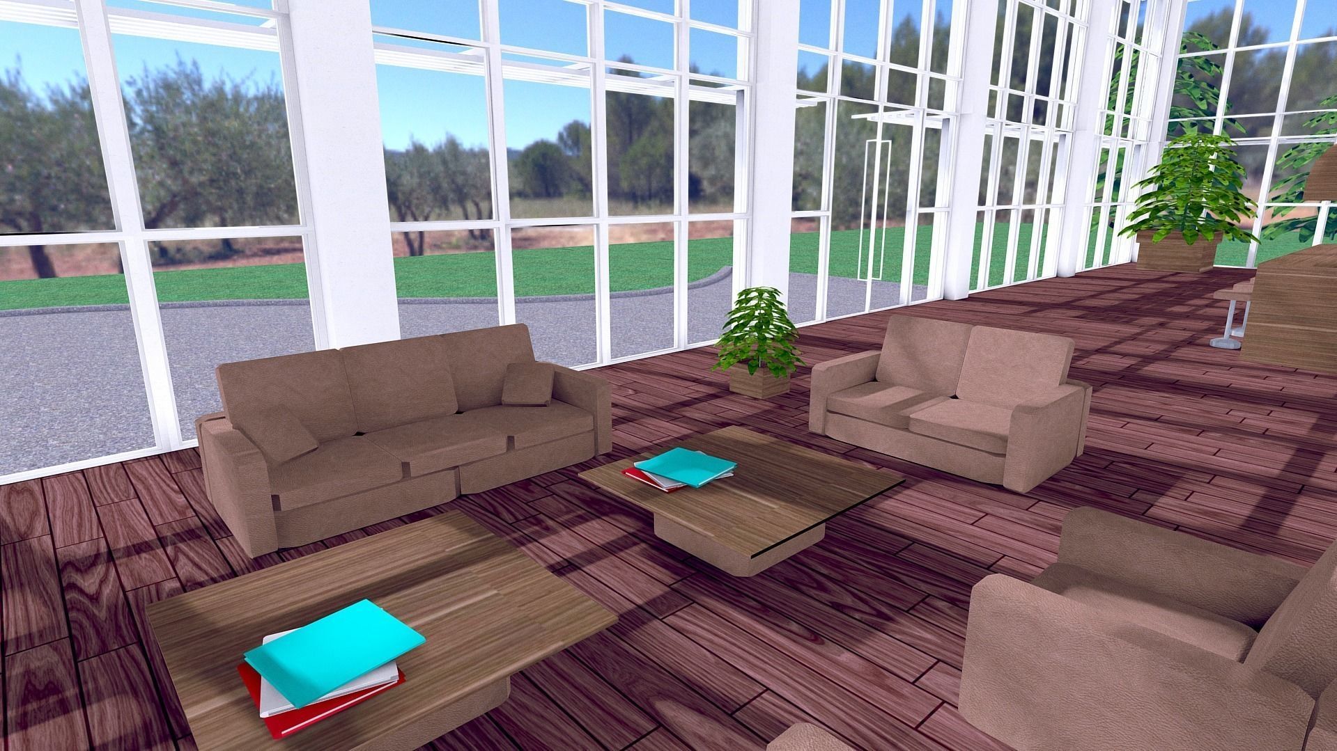 All furniture lightmapped SHC Quickoffice Low-poly 3D model_222
