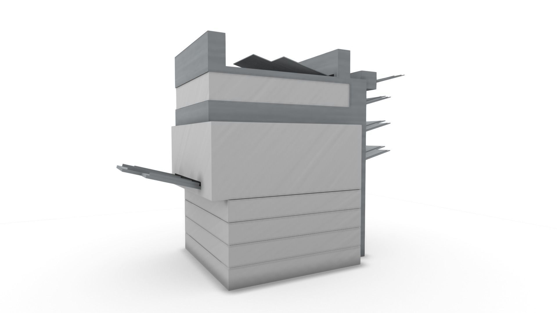All furniture lightmapped SHC Quickoffice Low-poly 3D model_44