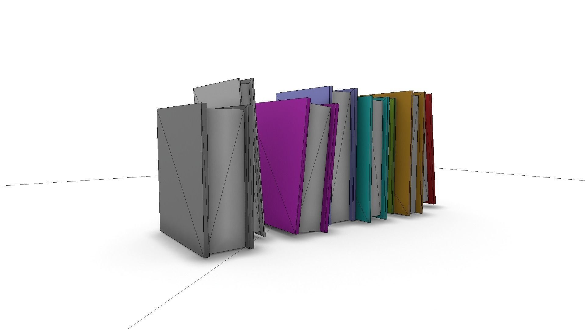 All furniture lightmapped SHC Quickoffice Low-poly 3D model_22