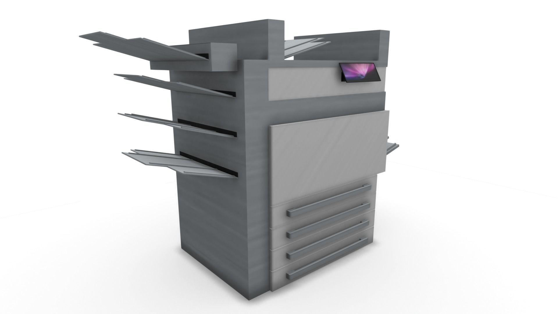 All furniture lightmapped SHC Quickoffice Low-poly 3D model_41