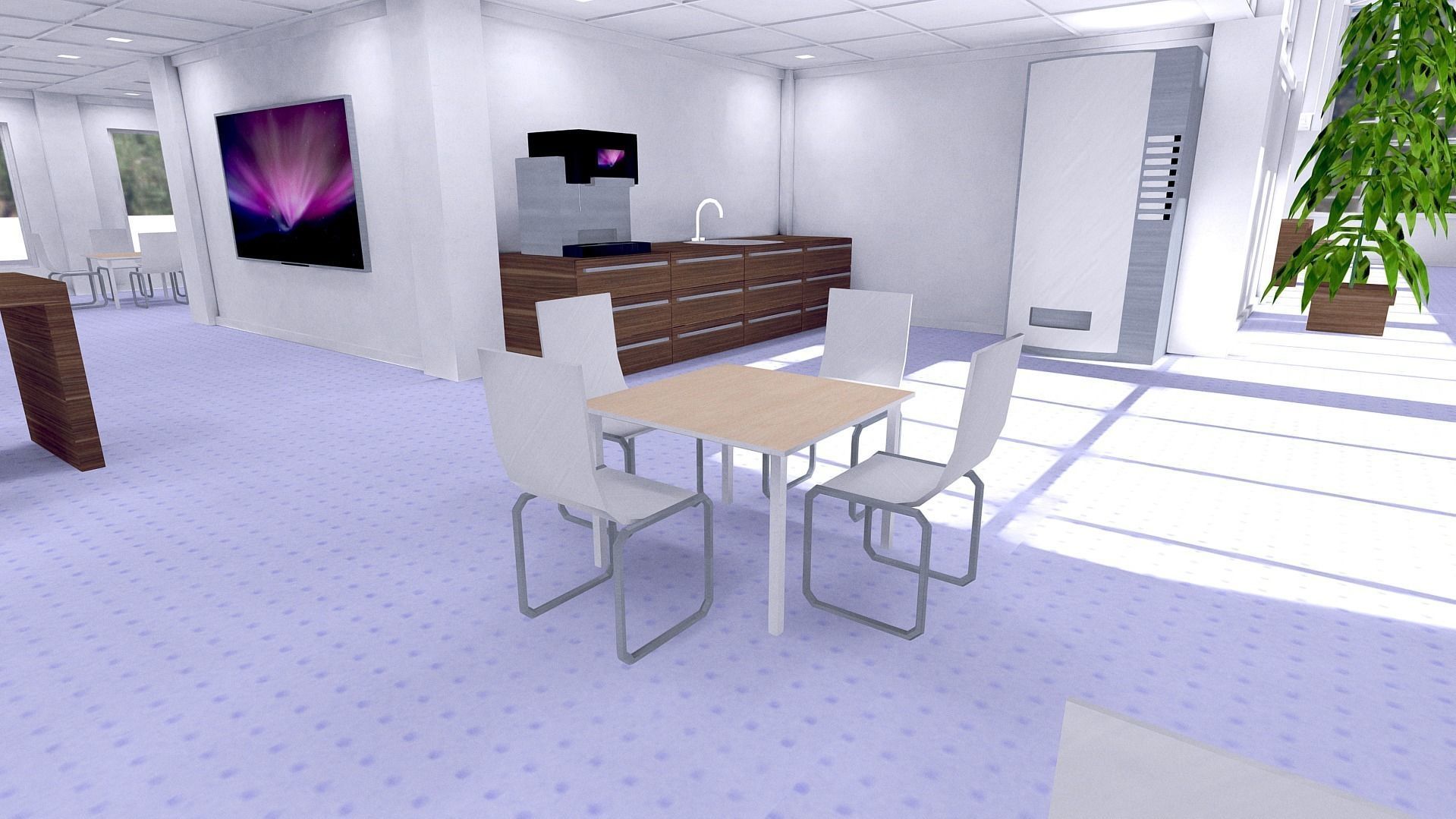 All furniture lightmapped SHC Quickoffice Low-poly 3D model_115