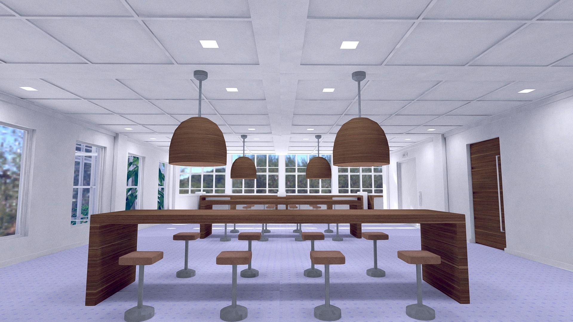 All furniture lightmapped SHC Quickoffice Low-poly 3D model_79