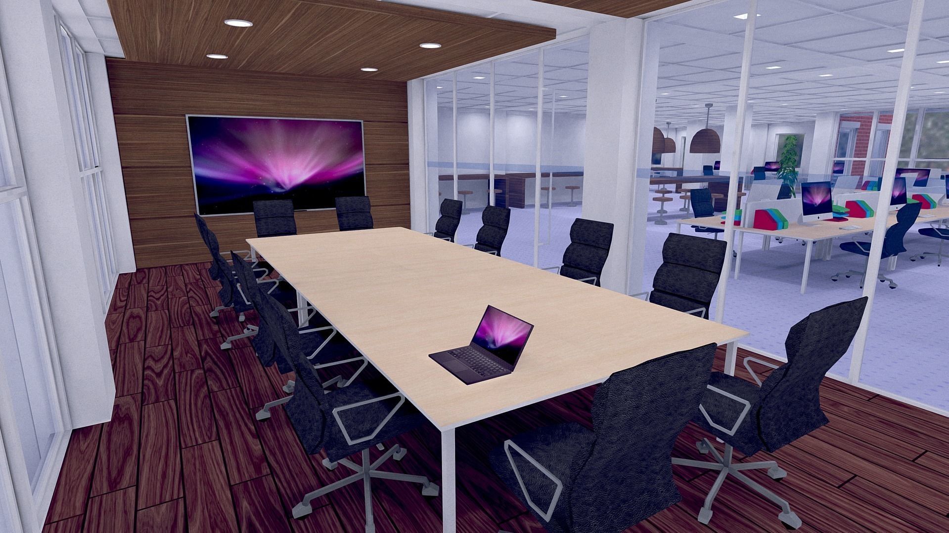 All furniture lightmapped SHC Quickoffice Low-poly 3D model_142