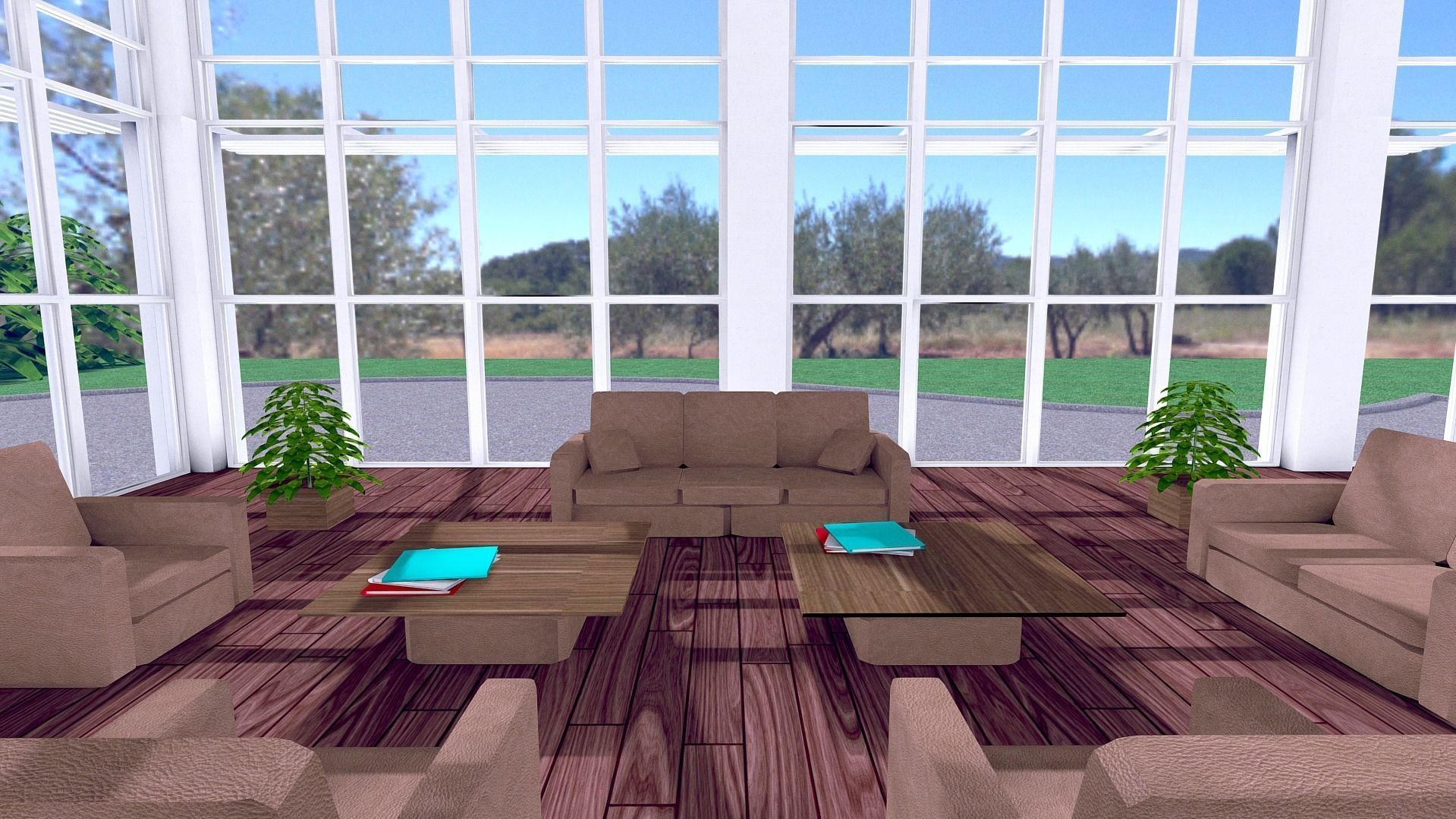 All furniture lightmapped SHC Quickoffice Low-poly 3D model_183