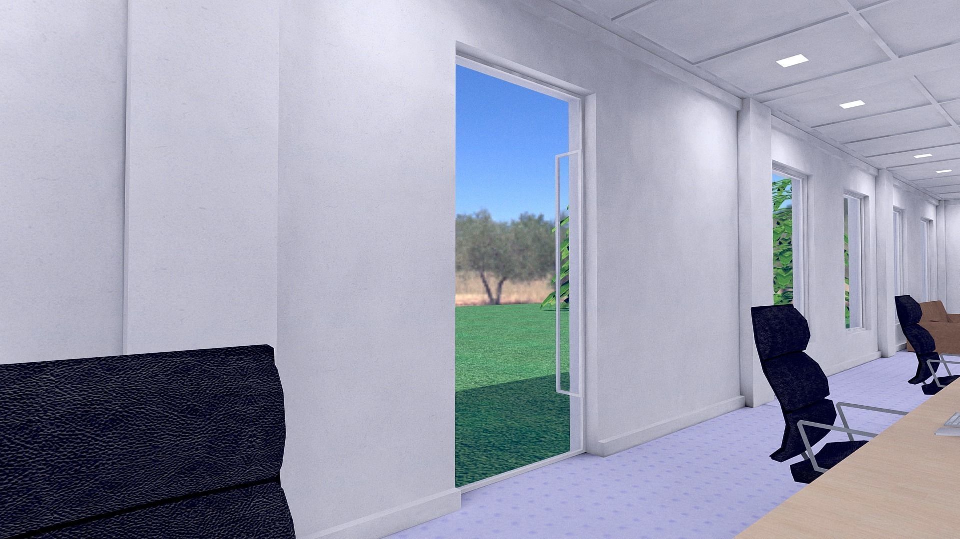 All furniture lightmapped SHC Quickoffice Low-poly 3D model_85