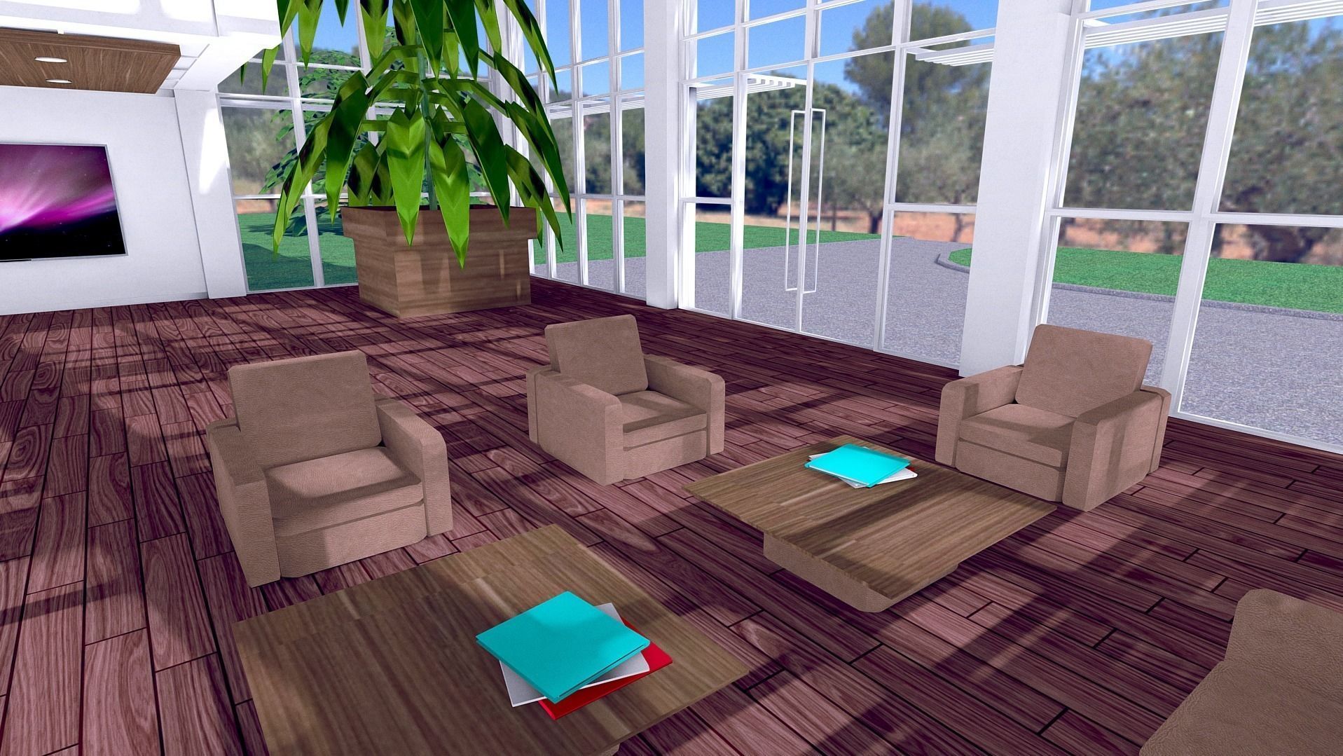 All furniture lightmapped SHC Quickoffice Low-poly 3D model_189