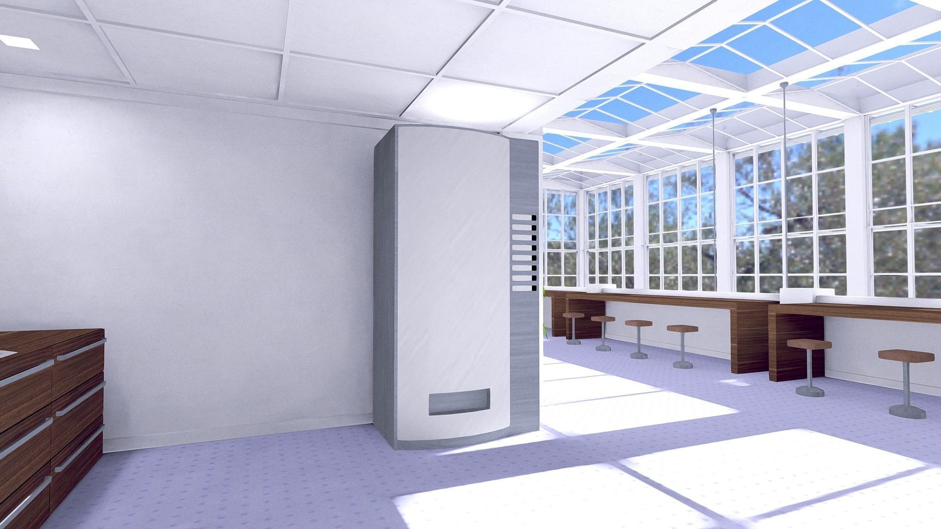 All furniture lightmapped SHC Quickoffice Low-poly 3D model_243